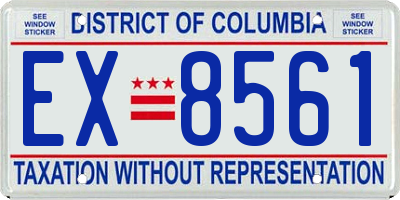 DC license plate EX8561