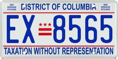 DC license plate EX8565