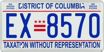 DC license plate EX8570