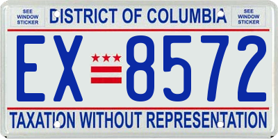 DC license plate EX8572