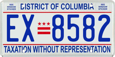 DC license plate EX8582