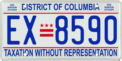 DC license plate EX8590