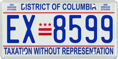 DC license plate EX8599