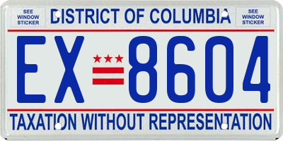 DC license plate EX8604