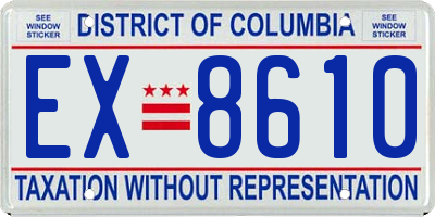 DC license plate EX8610