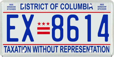 DC license plate EX8614