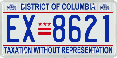 DC license plate EX8621