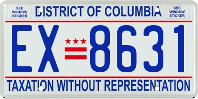 DC license plate EX8631