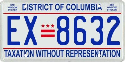 DC license plate EX8632