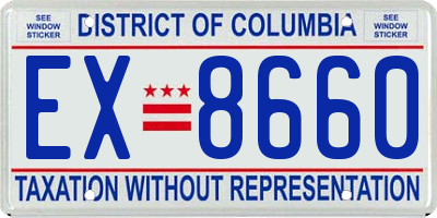 DC license plate EX8660