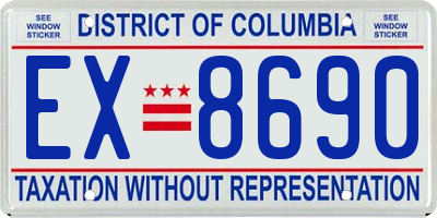 DC license plate EX8690