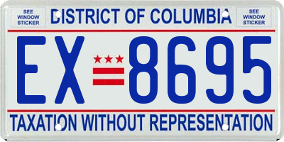 DC license plate EX8695