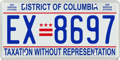 DC license plate EX8697