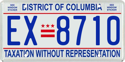 DC license plate EX8710