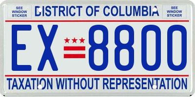 DC license plate EX8800