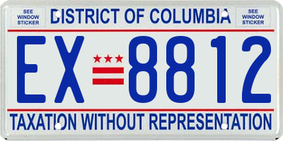 DC license plate EX8812