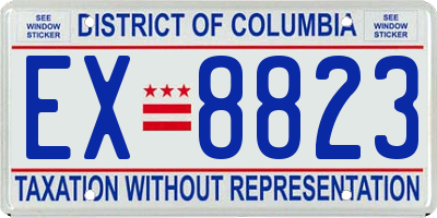 DC license plate EX8823