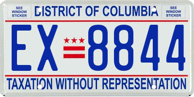 DC license plate EX8844