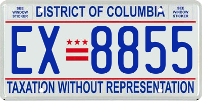 DC license plate EX8855