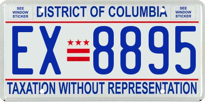 DC license plate EX8895