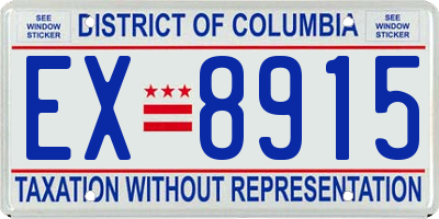 DC license plate EX8915