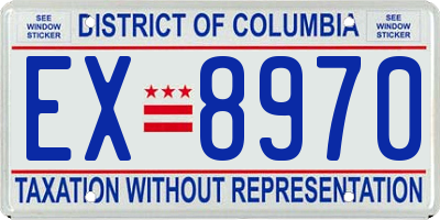 DC license plate EX8970