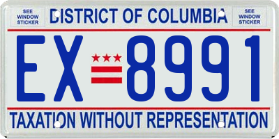 DC license plate EX8991