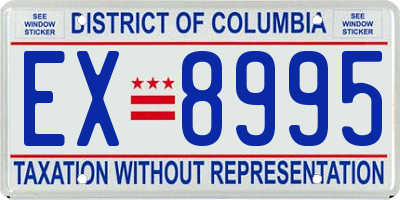 DC license plate EX8995