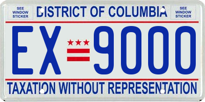 DC license plate EX9000