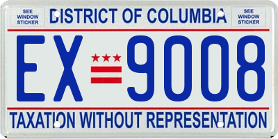DC license plate EX9008