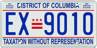 DC license plate EX9010