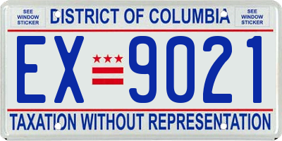 DC license plate EX9021