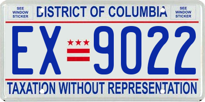 DC license plate EX9022