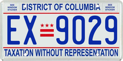 DC license plate EX9029