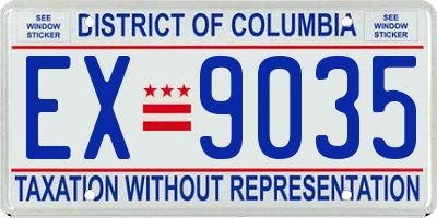 DC license plate EX9035