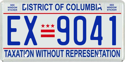 DC license plate EX9041