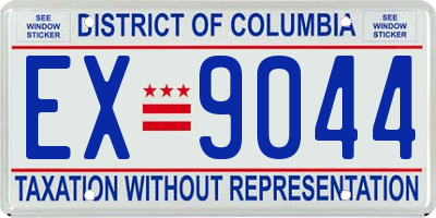 DC license plate EX9044