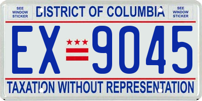 DC license plate EX9045