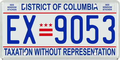 DC license plate EX9053
