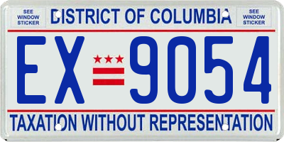 DC license plate EX9054