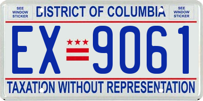 DC license plate EX9061