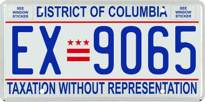 DC license plate EX9065