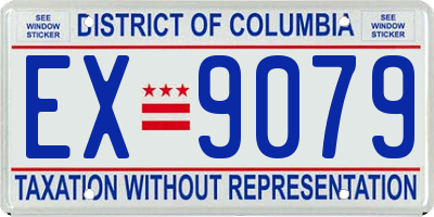 DC license plate EX9079