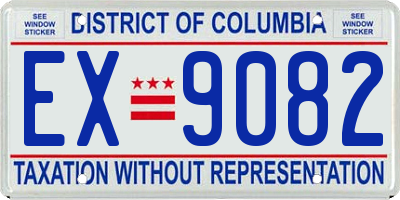 DC license plate EX9082