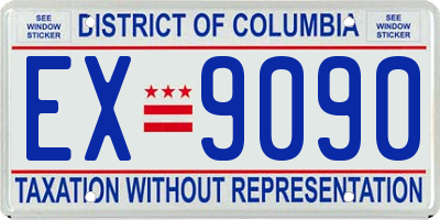 DC license plate EX9090