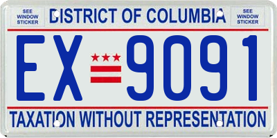 DC license plate EX9091