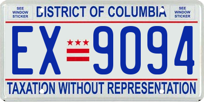 DC license plate EX9094