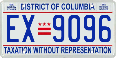 DC license plate EX9096