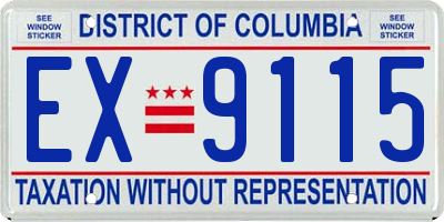 DC license plate EX9115
