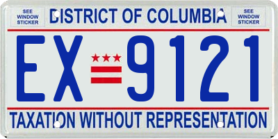 DC license plate EX9121